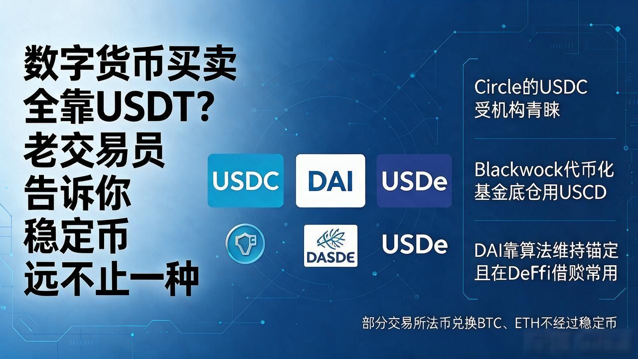 数字货币买卖全靠USDT？老交易员告诉你稳定币远不止一种
