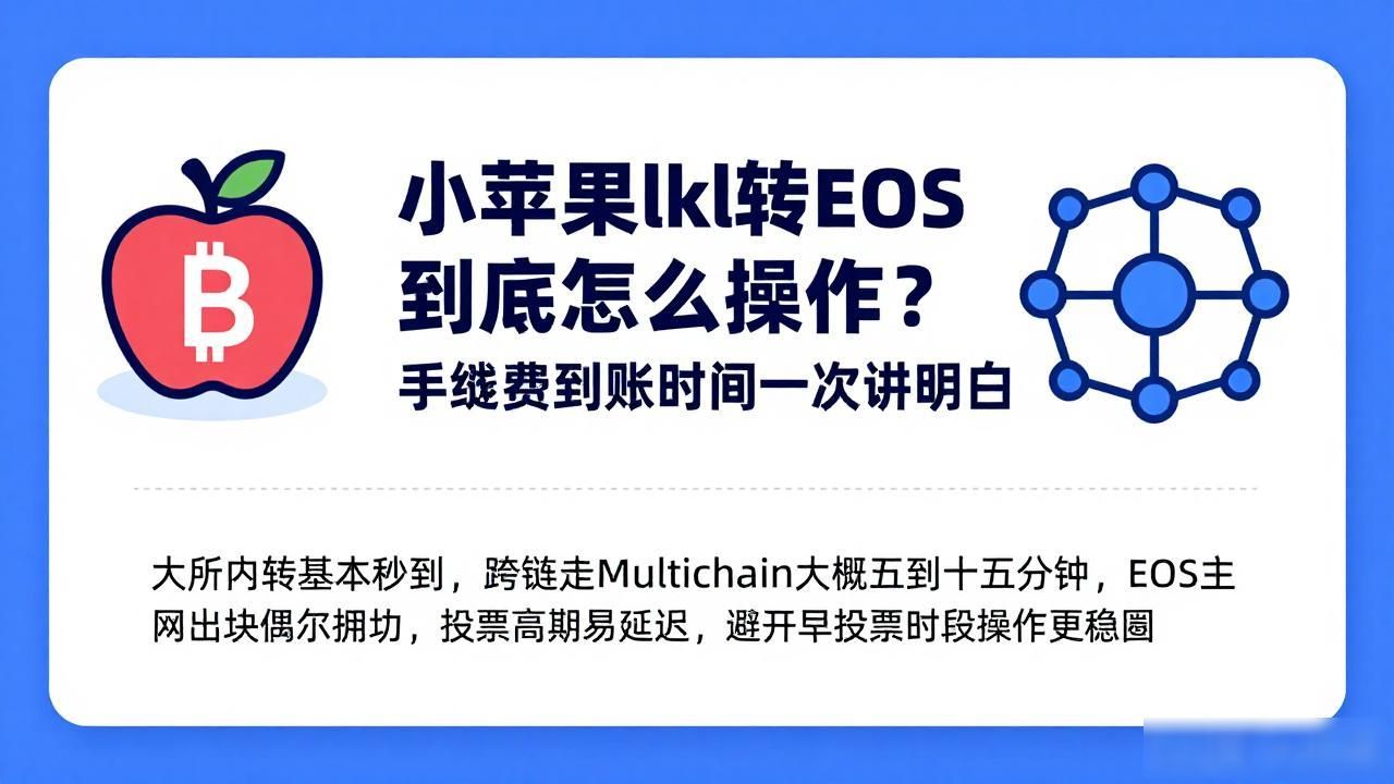 小苹果lkl转EOS到底怎么操作？手续费到账时间一次讲明白