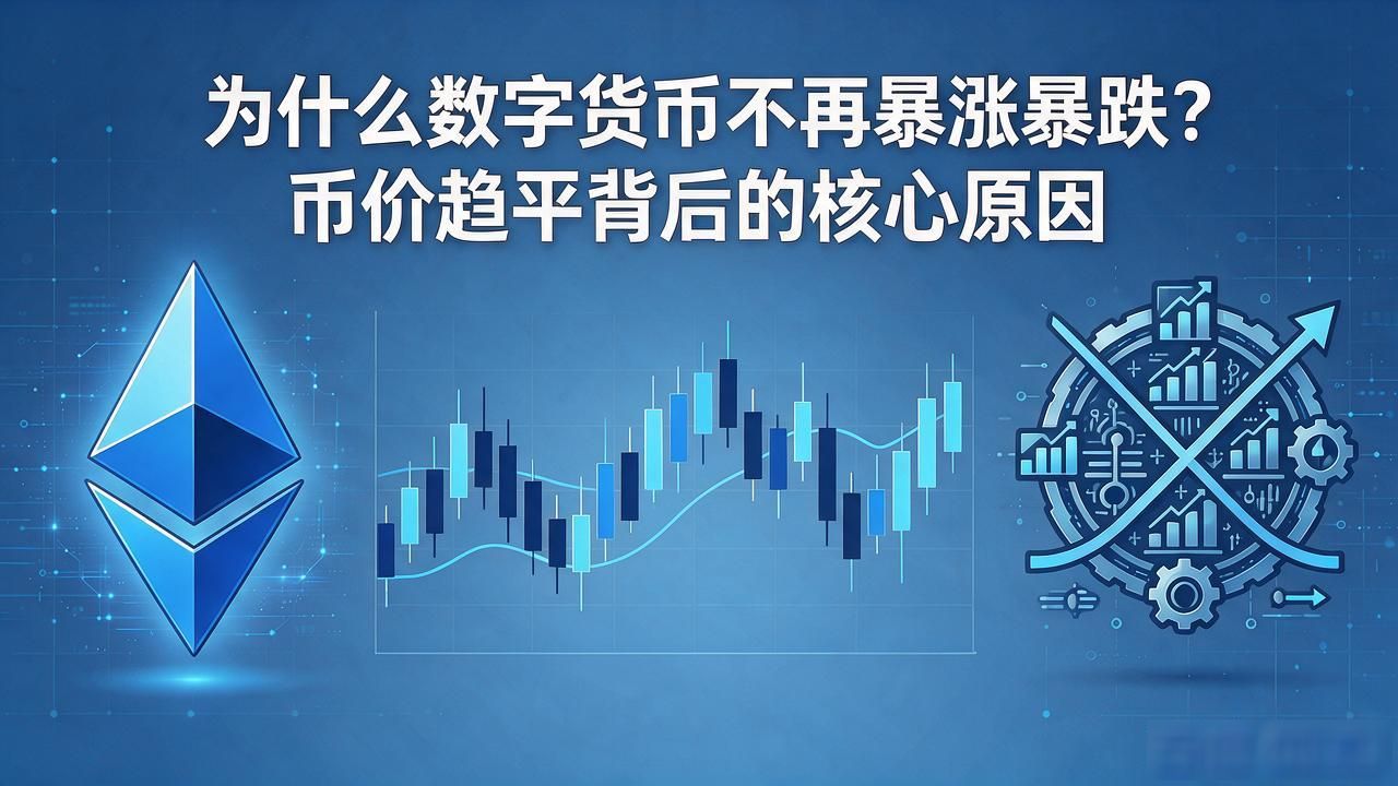为什么数字货币不再暴涨暴跌？币价趋平背后的核心原因