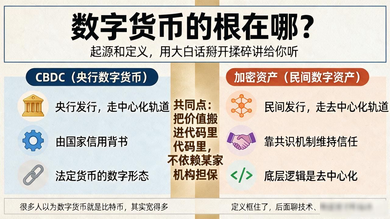 数字货币的根在哪？起源和定义，用大白话掰开揉碎讲给你听