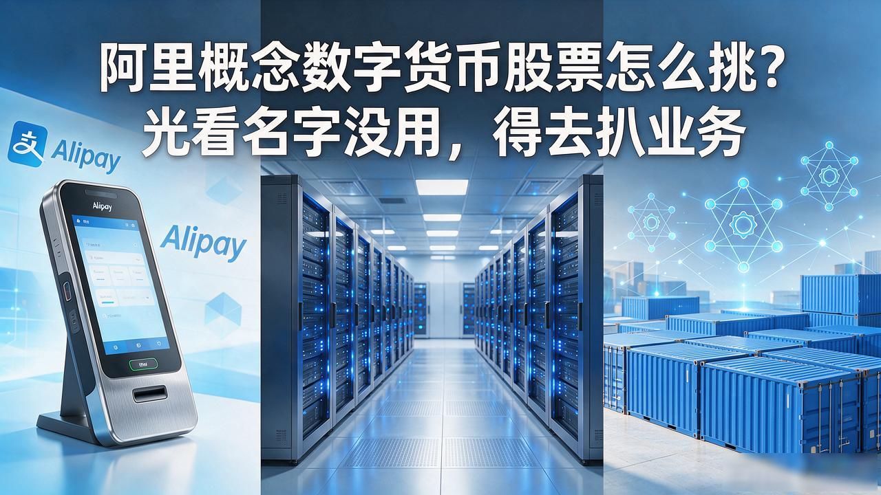 阿里概念数字货币股票怎么挑？光看名字没用，得去扒业务
