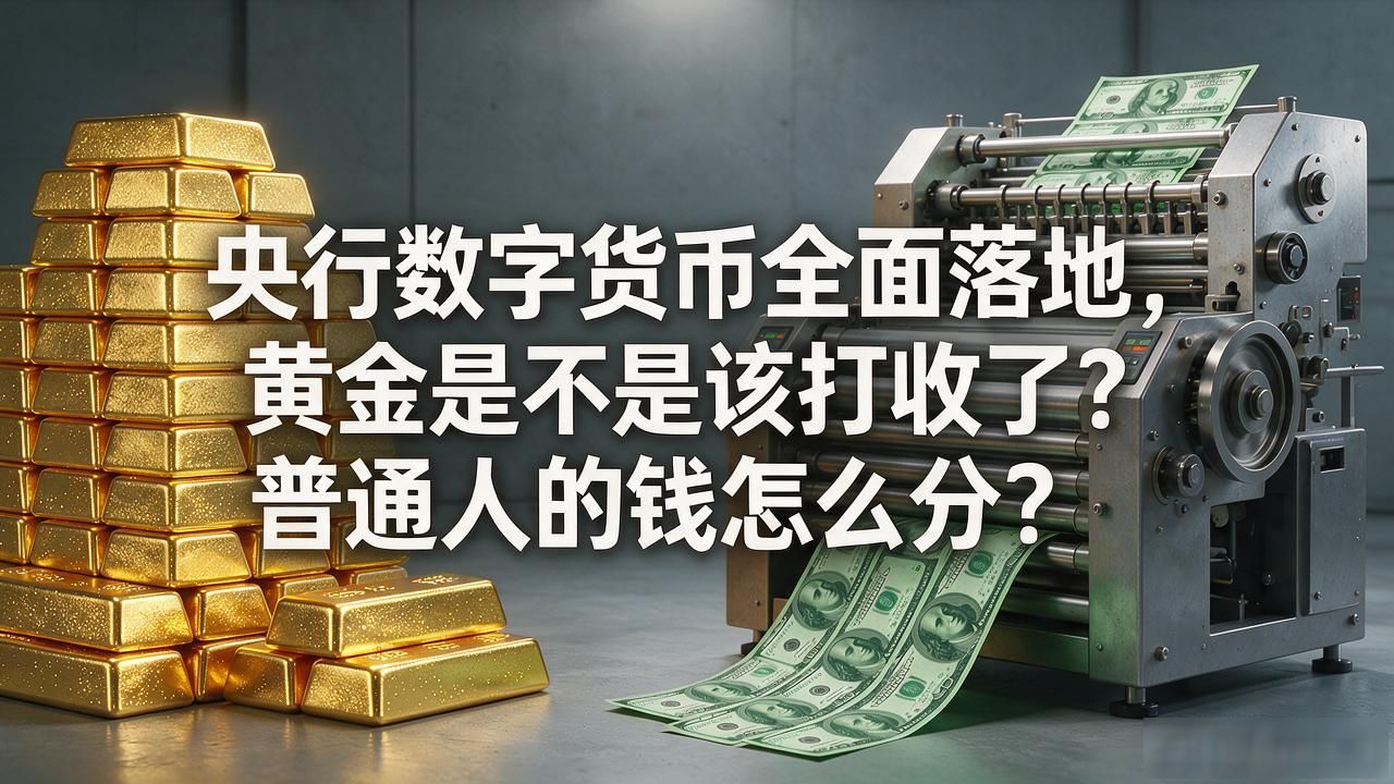 央行数字货币全面落地，黄金是不是该打收了？普通人的钱怎么分？